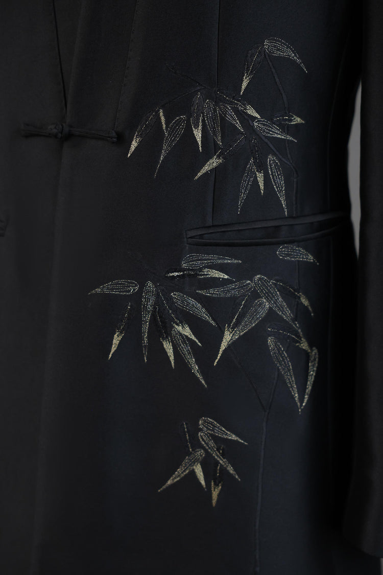 Bamboo Leaf Gold-Thread Embroidered Modern Chinese Style Blazer 竹葉金絲繡新中式西裝夾克