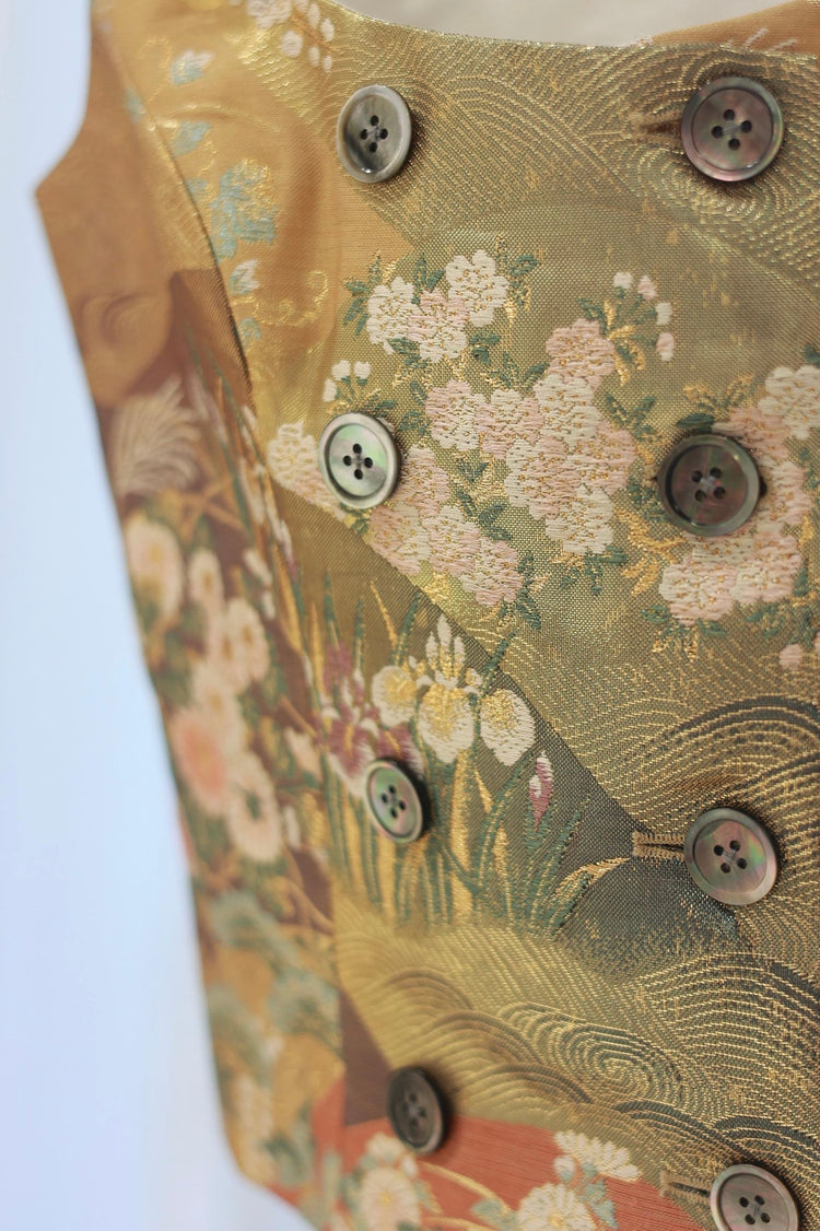 Nishijin Brocade Floral Vest (Exclusive Piece) 西陣織花影背心(孤品)