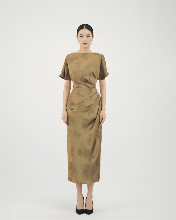 Sand Dusk Silk Dress 煙沙·真絲連衣裙