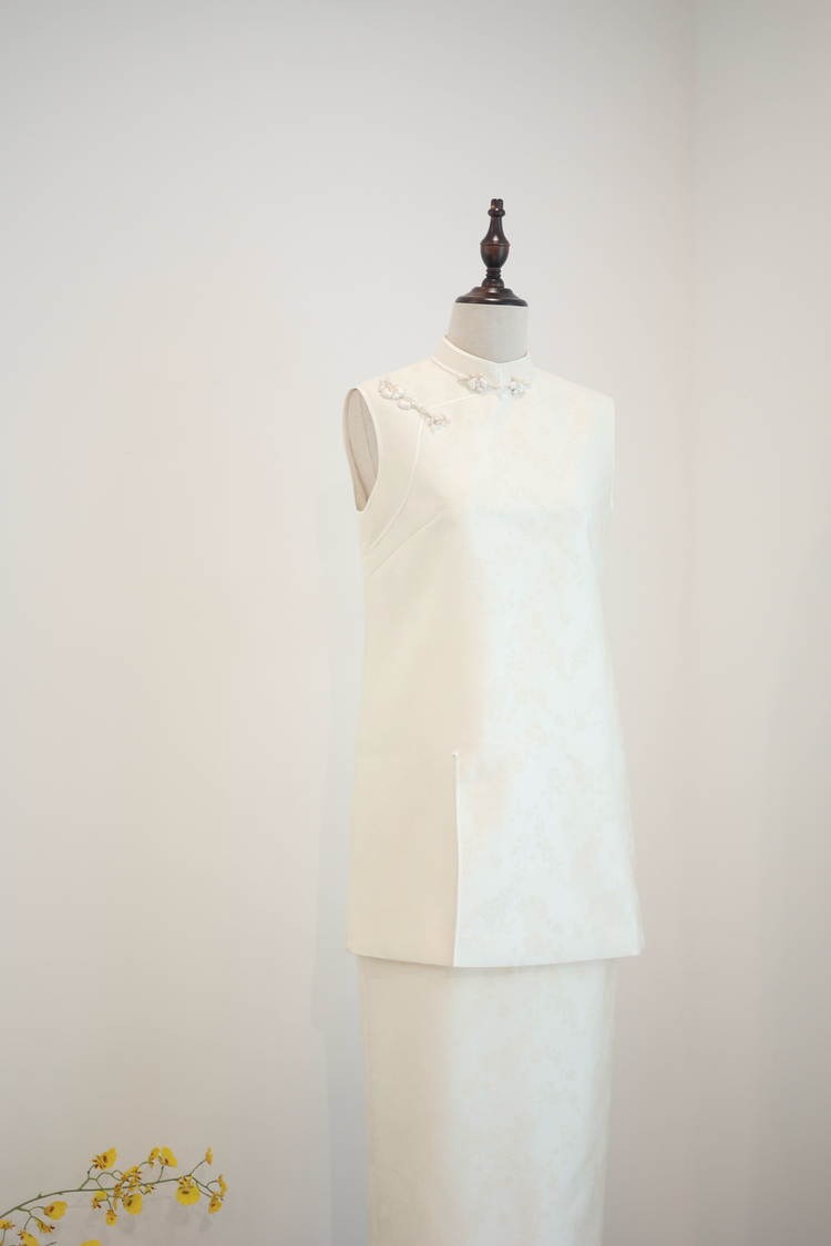 Song Brocade Orchid Button New Chinese-Style Set 宋錦蝴蝶蘭花扣新中式套裝