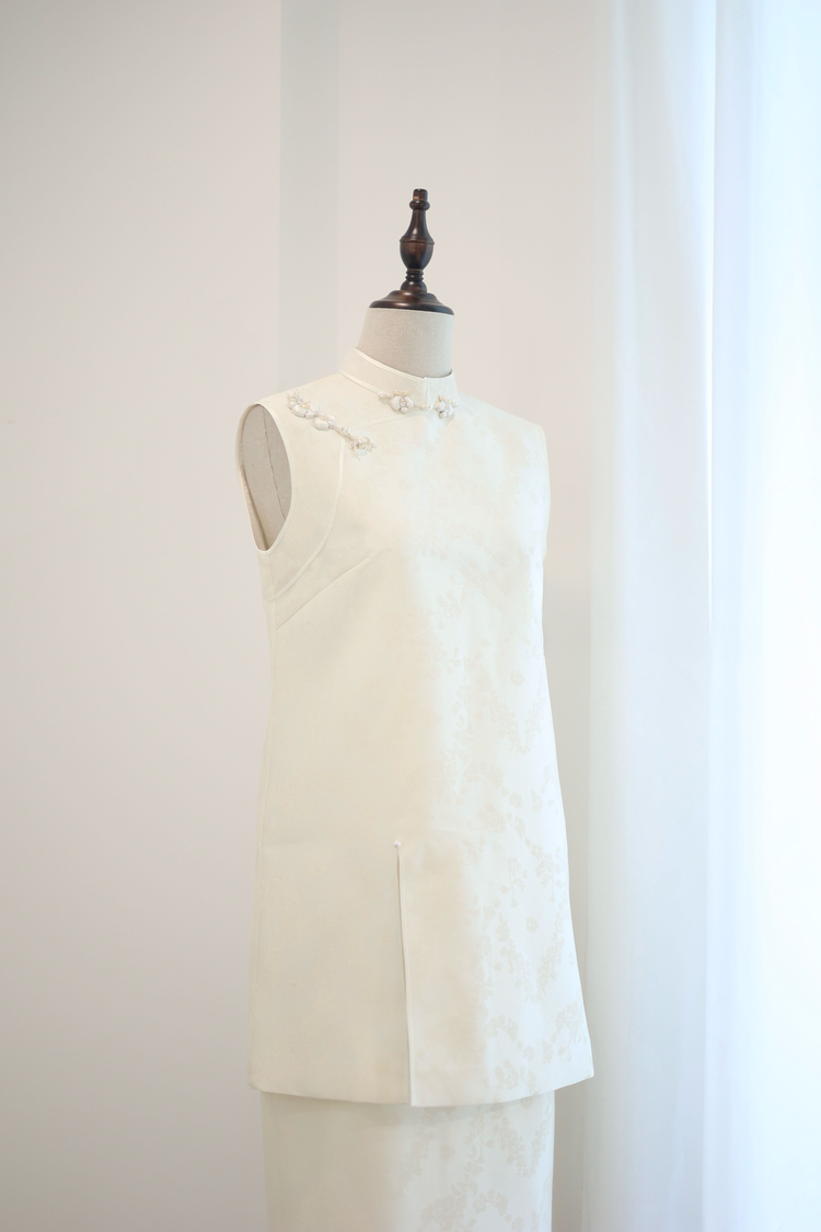 Song Brocade Orchid Button New Chinese-Style Set 宋錦蝴蝶蘭花扣新中式套裝