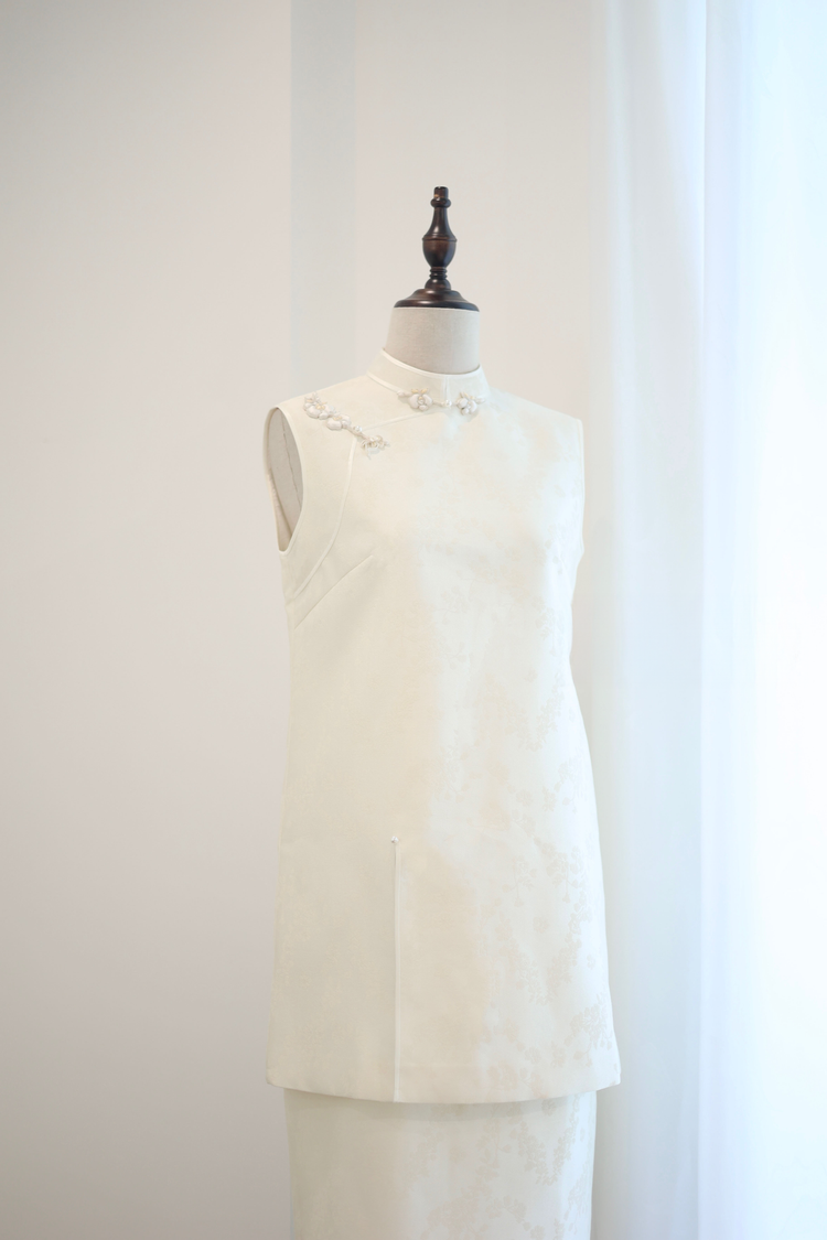 Song Brocade Orchid Button New Chinese-Style Set 宋錦蝴蝶蘭花扣新中式套裝