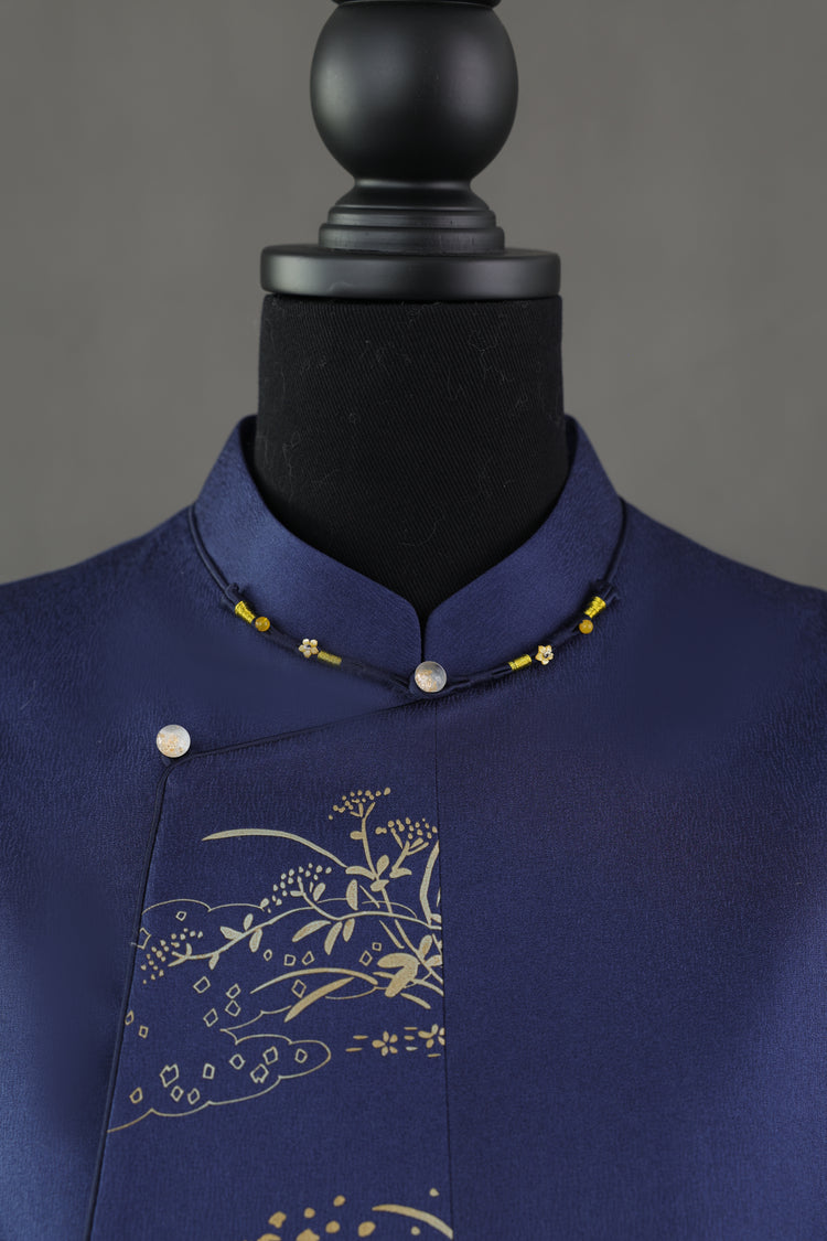Navy Blue Silk Rabbit Fur Vest (limited version) 深藍正絹兔毛馬甲(限量)