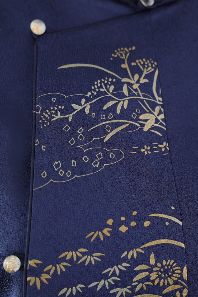 Navy Blue Honmono Silk Rabbit Fur Vest (limited version) 深藍正絹兔毛馬甲(限量)