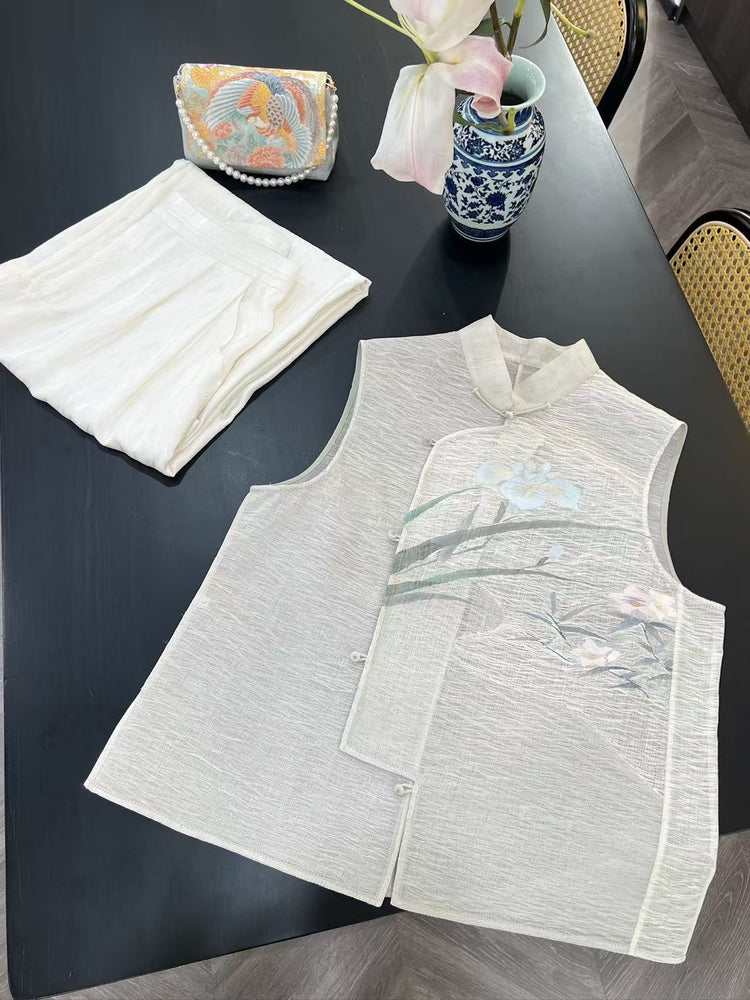 Orchid Whisper Kesi Vest (Exclusive Piece) 幽竹兰影缂丝马甲(孤品)