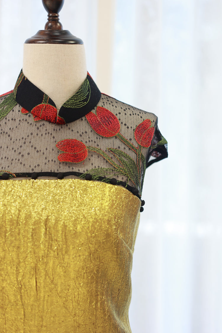 Golden Tulip Neo-Chinese Gown 流金鬱金香新中式禮裙