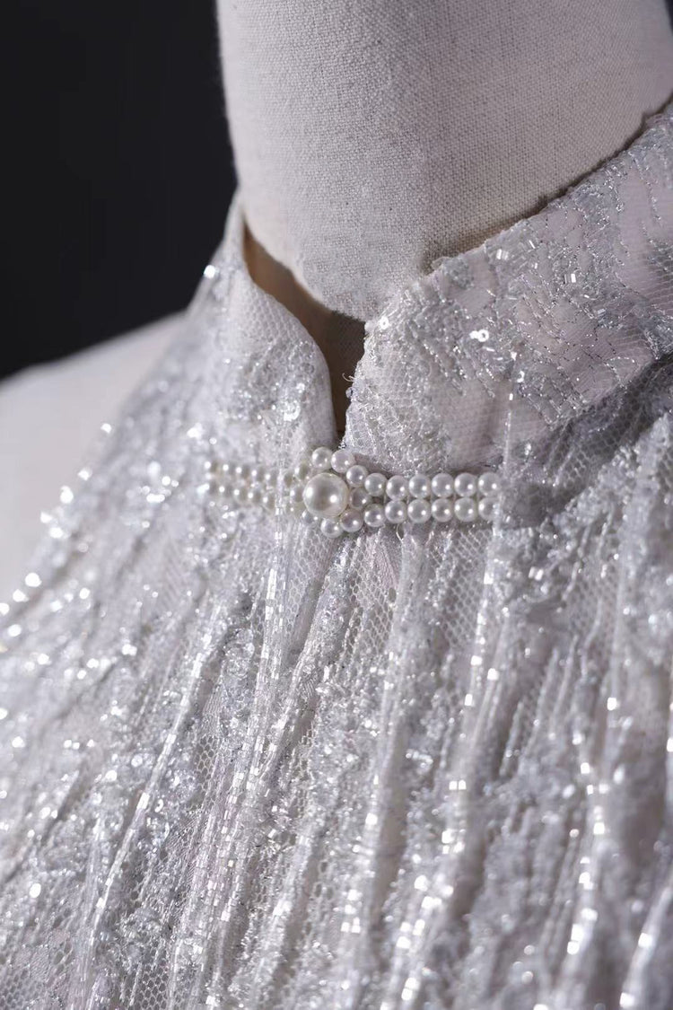 Pearl Fringe Halterneck Cheongsam Gown 珍珠流蘇掛頸旗袍晚禮裙