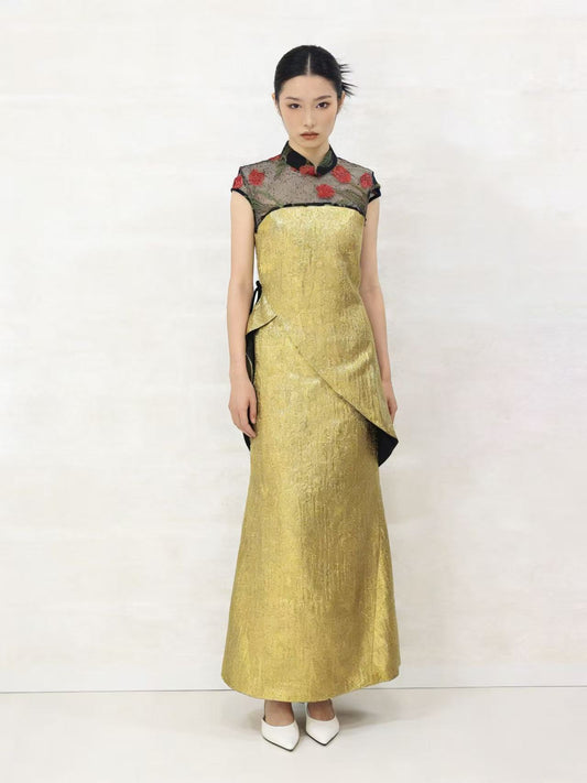 Golden Tulip Neo-Chinese Gown 流金鬱金香新中式禮裙