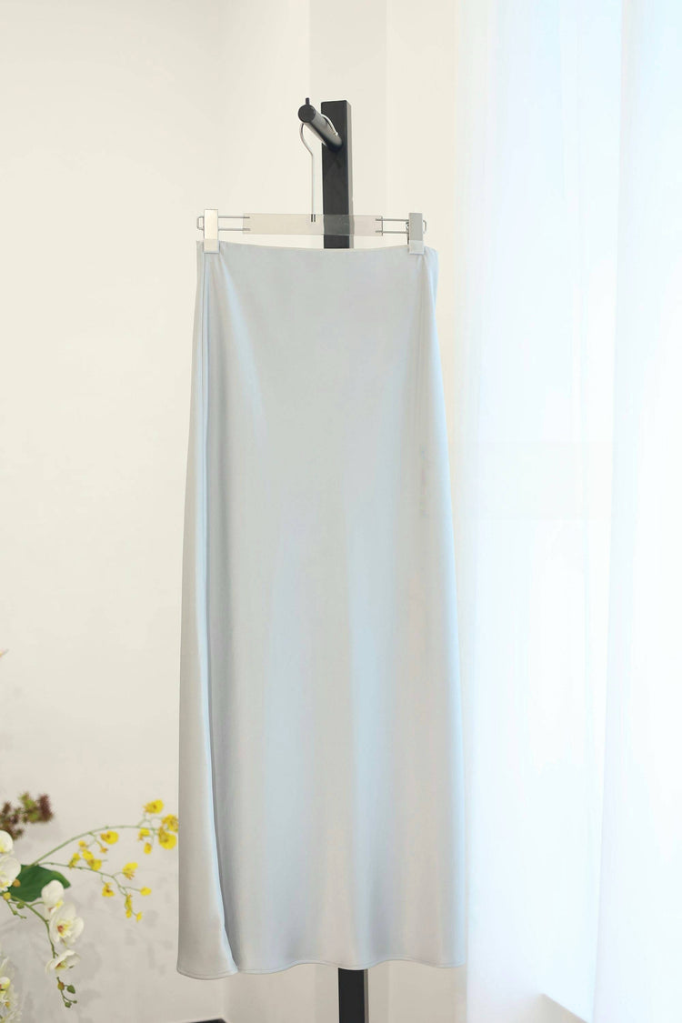 Silk Midi Skirt 純色真絲半身裙
