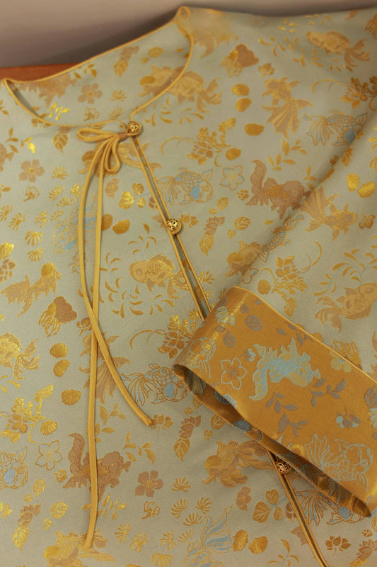 Golden Koi Song Brocade Jacket 金鯉流光宋錦外套