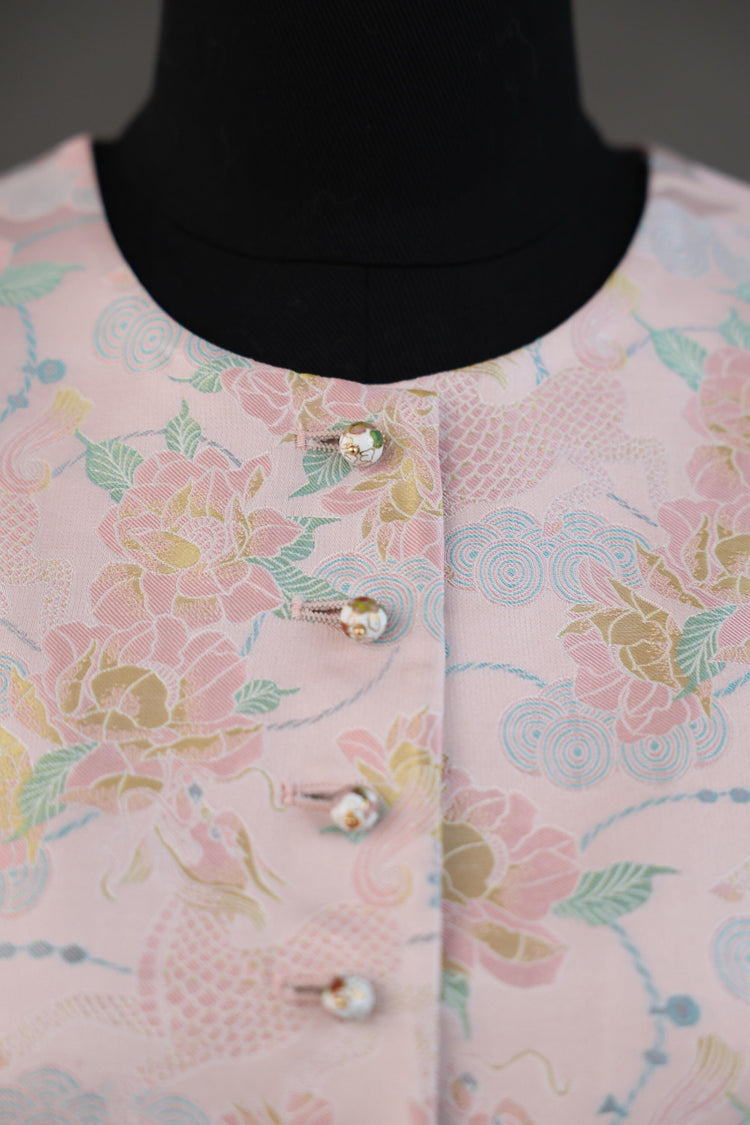 Auspicious Qilin Song Brocade & Velvet Vest 祥麟宋錦絲絨馬甲