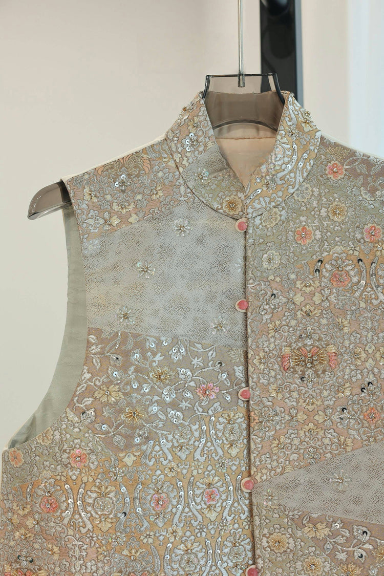 Golden Violet Layered Brocade Nishijin Vest (Exclusive Piece) 金紫疊影西陣織馬甲(孤品)