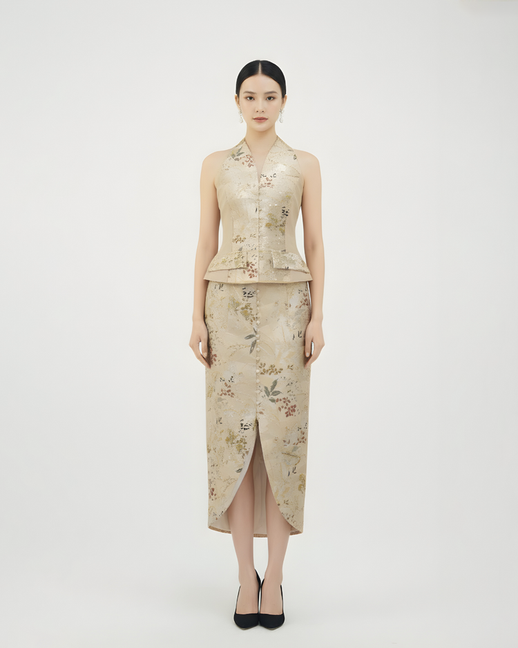 Golden Meadow Nishijin Brocade Vest Set (Exclusive Piece) 金縷秋野·西陣織馬甲套裝(孤品)