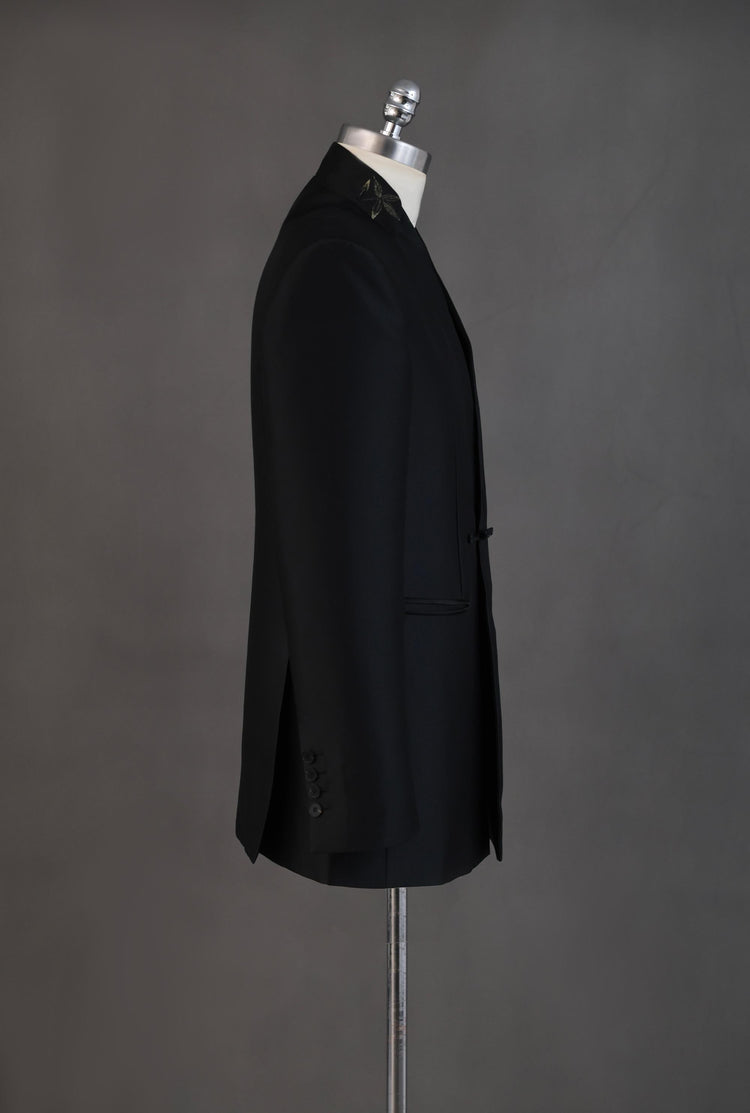 Bamboo Leaf Gold-Thread Embroidered Modern Chinese Style Blazer 竹葉金絲繡新中式西裝夾克