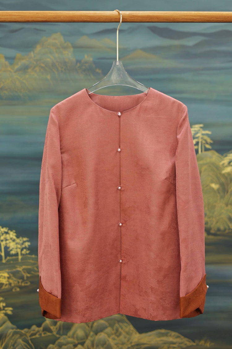Xiangyunsha Red Lightweight Chinese Style Suit 香雲紗柿子紅新中式套裝