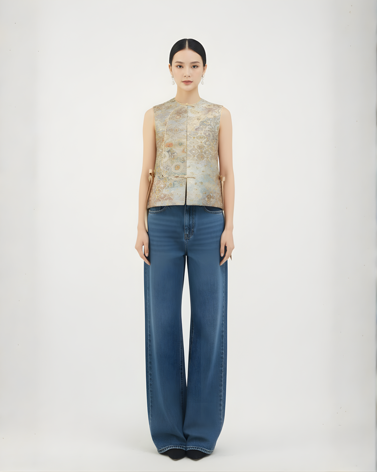 Iridescent Mist Brocade Vest (Exclusive Piece) 彩霧浮光西陣織馬甲(孤品)