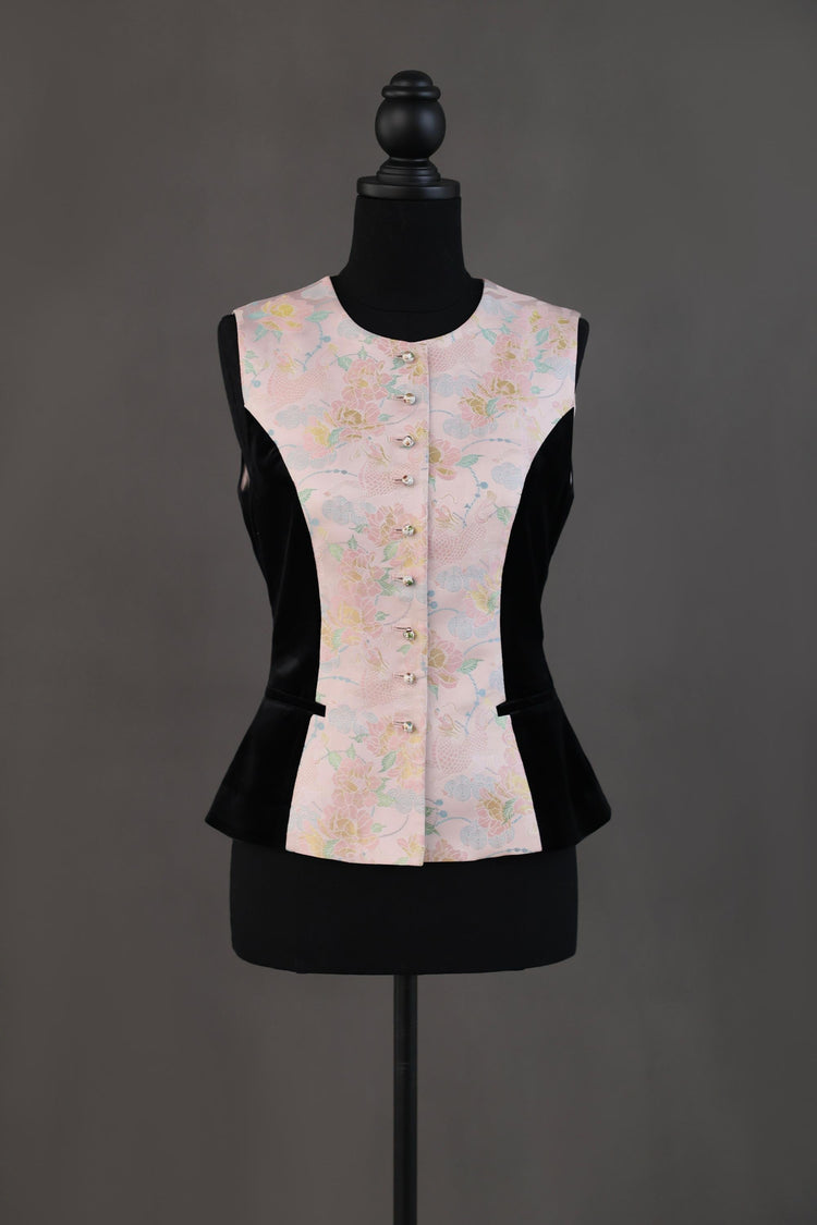 Auspicious Qilin Song Brocade & Velvet Vest 祥麟宋錦絲絨馬甲