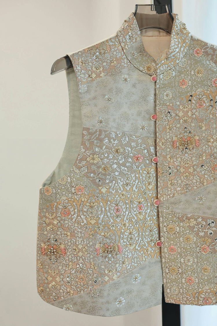 Golden Violet Layered Brocade Nishijin Vest (Exclusive Piece) 金紫疊影西陣織馬甲(孤品)