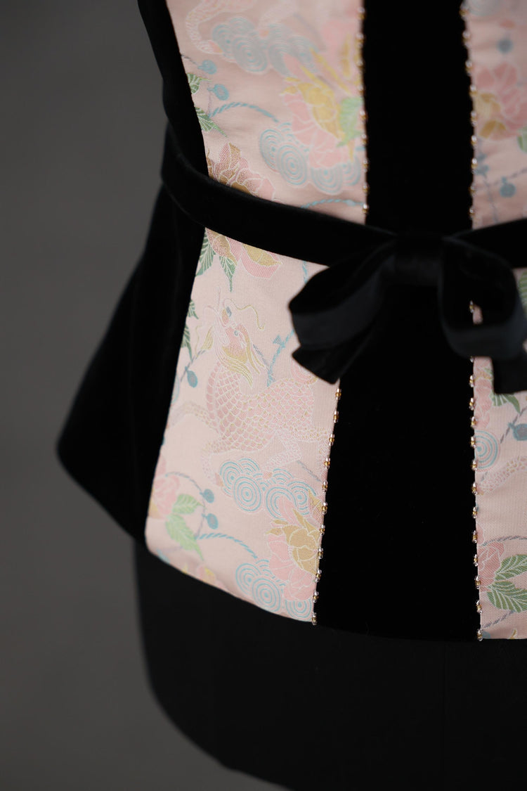 Auspicious Qilin Song Brocade & Velvet Vest 祥麟宋錦絲絨馬甲