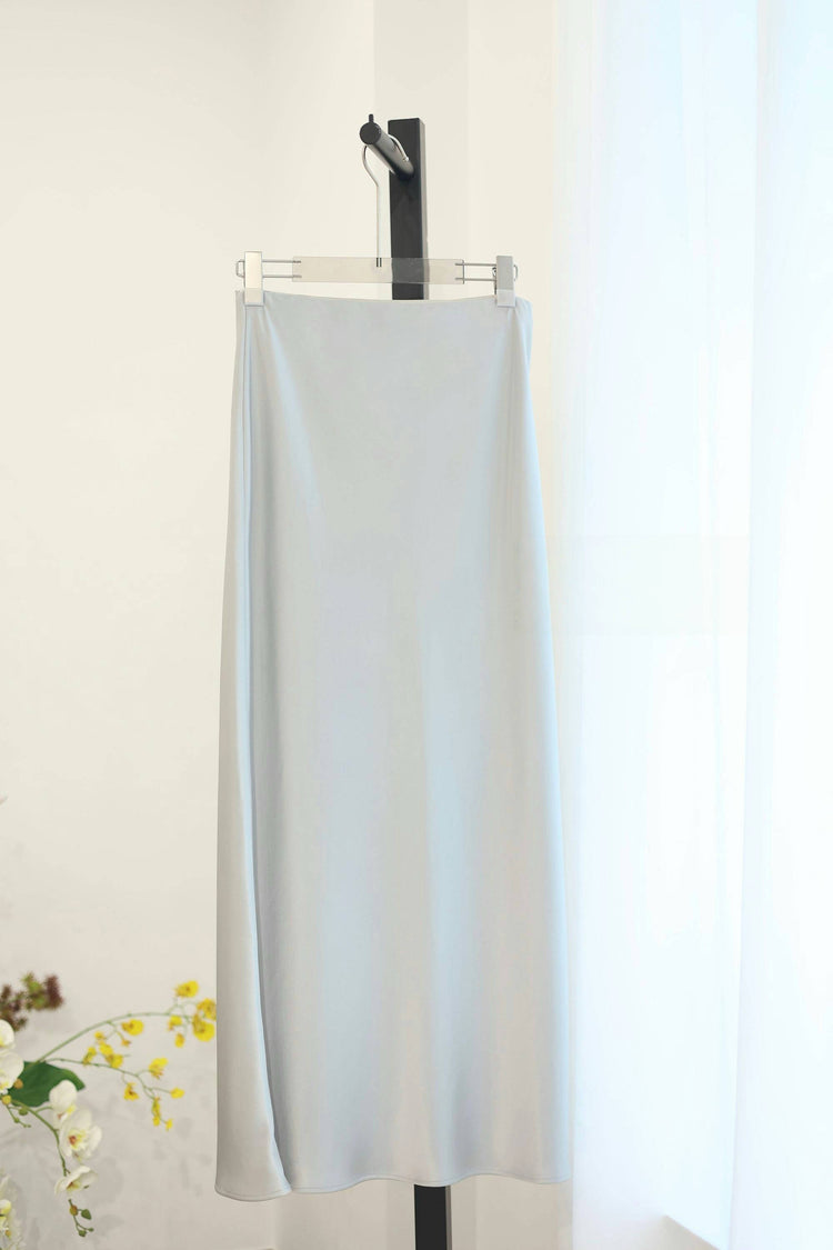 Silk Midi Skirt 純色真絲半身裙