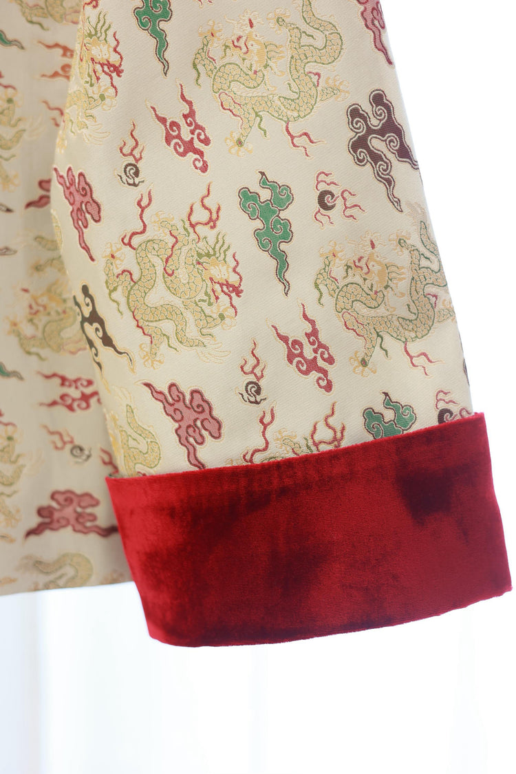 Scarlet Cloud & Auspicious Dragon Song Brocade Jacket 赤雲祥龍宋錦外套