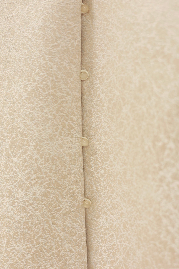 Cream Jacquard Satin Turn-Up Sleeve Jacket 奶白提花緞面翻袖外套