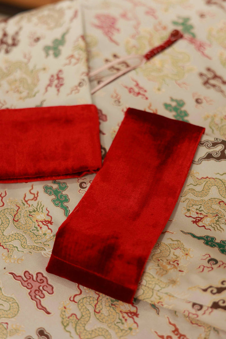 Scarlet Cloud & Auspicious Dragon Song Brocade Jacket 赤雲祥龍宋錦外套