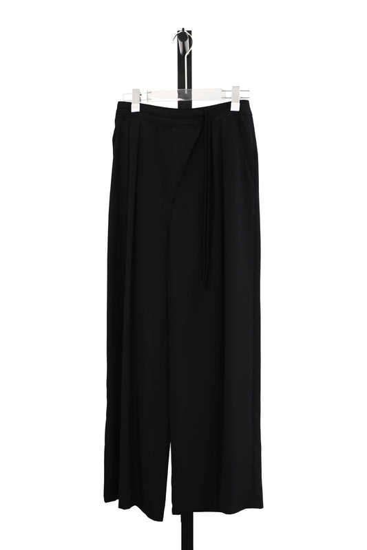 Inkfall Draped Silk Trousers 墨瀑垂影真絲長褲