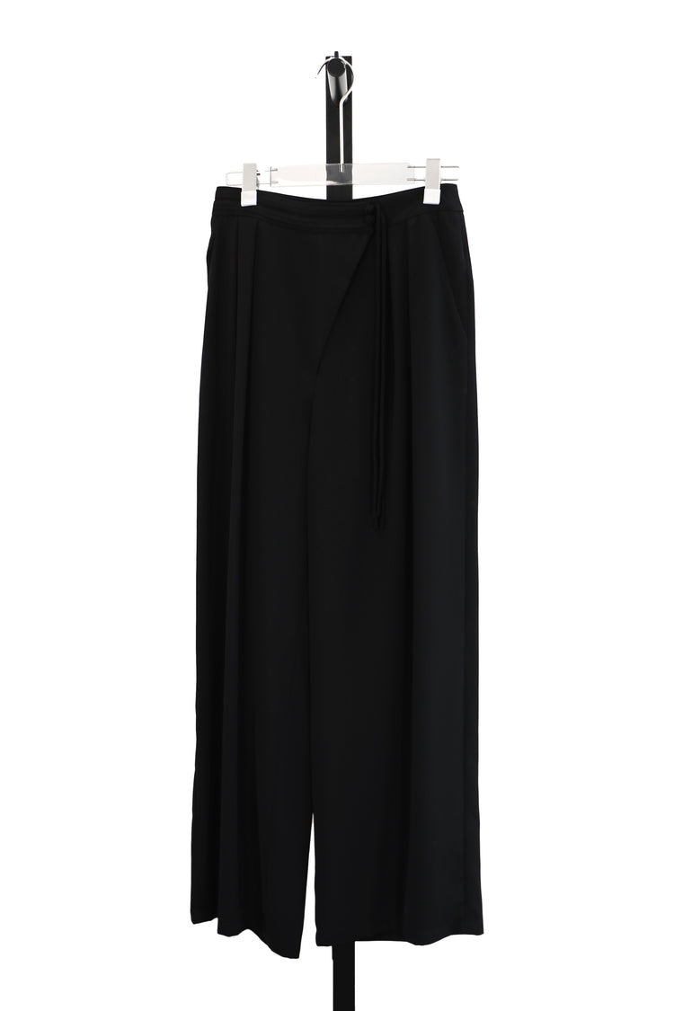 Inkfall Draped Silk Trousers 墨瀑垂影真絲長褲