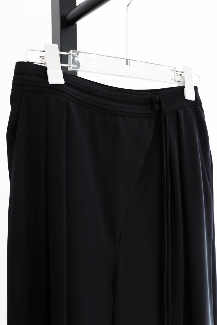 Inkfall Draped Silk Trousers 墨瀑垂影真絲長褲