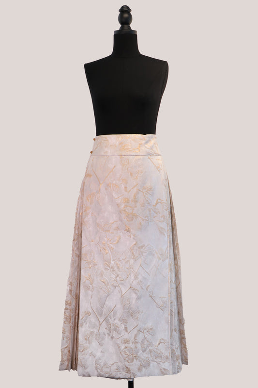 Golden Grain Brocade Mamian Skirt 玉穗織錦緞馬面裙