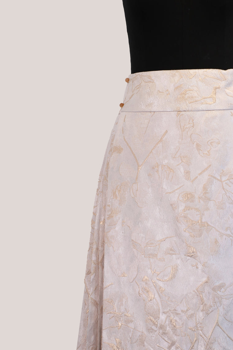 Golden Grain Brocade Mamian Skirt 玉穗織錦緞馬面裙