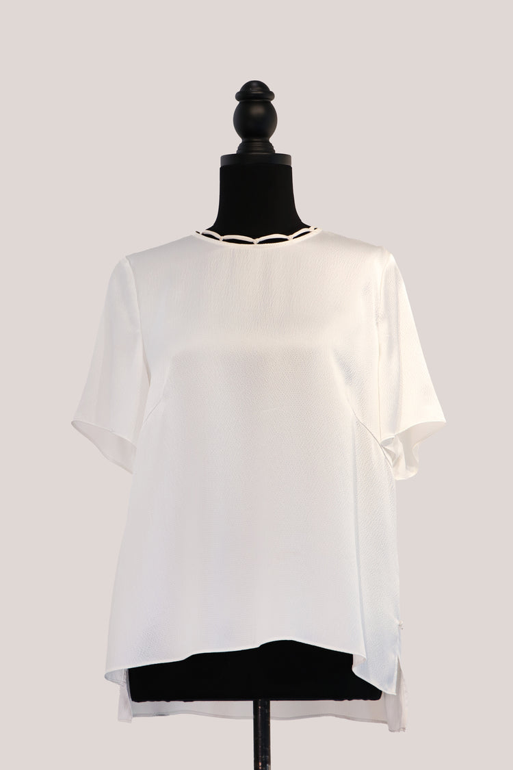 Silk Crepe Tee 真絲圓領上衣