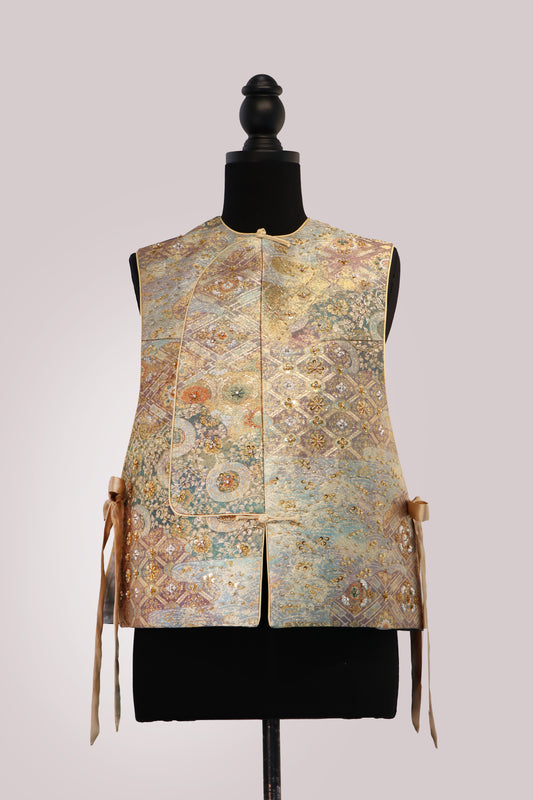 Iridescent Mist Brocade Vest (Exclusive Piece) 彩霧浮光西陣織馬甲(孤品)