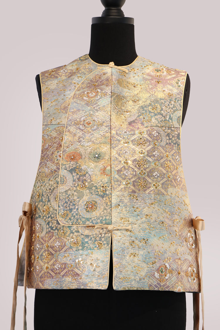 Iridescent Mist Brocade Vest (Exclusive Piece) 彩霧浮光西陣織馬甲(孤品)