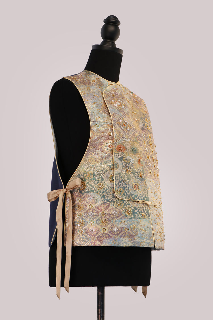 Iridescent Mist Brocade Vest (Exclusive Piece) 彩霧浮光西陣織馬甲(孤品)