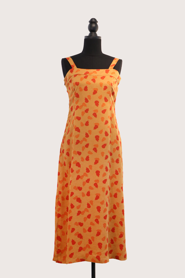 “Gourd of Summer” Xiangyun Silk Camisole Dress「赤葫暖夏」香雲紗吊帶連衣裙