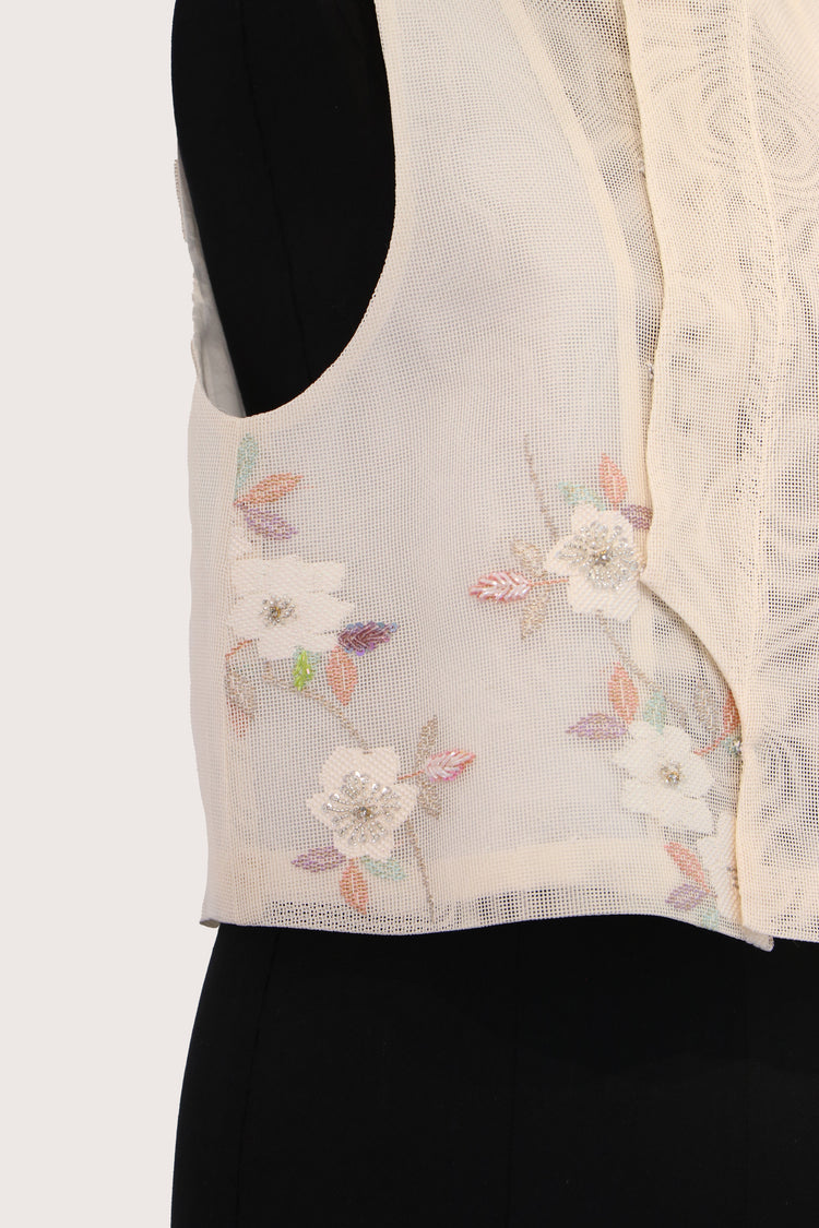 Huaxi · Kesi Embroidered Vest with Beadwork (Exclusive Piece) 花曦 · 缂丝绣珠中式马甲(孤品)