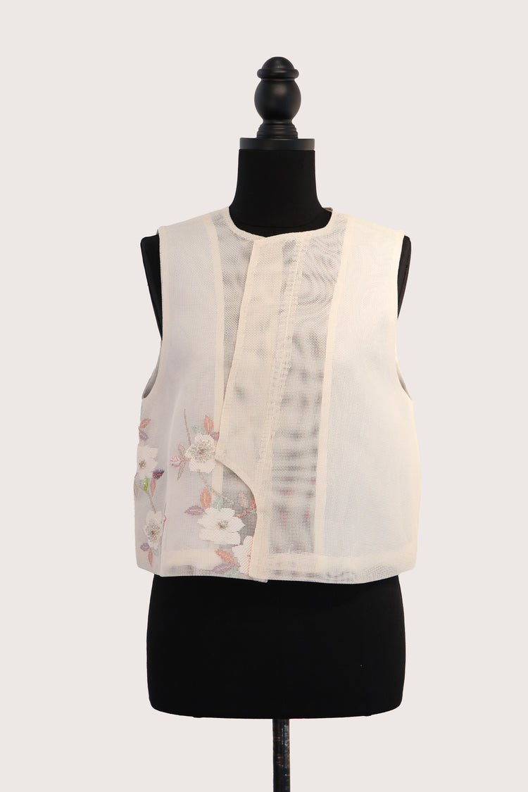 Huaxi · Kesi Embroidered Vest with Beadwork (Exclusive Piece) 花曦 · 缂丝绣珠中式马甲(孤品)