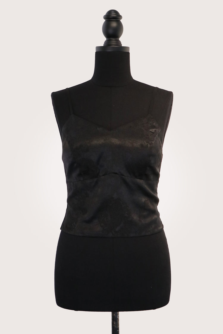 Silk Jacquard Satin Camisole Vest 真絲提花緞吊帶短背心