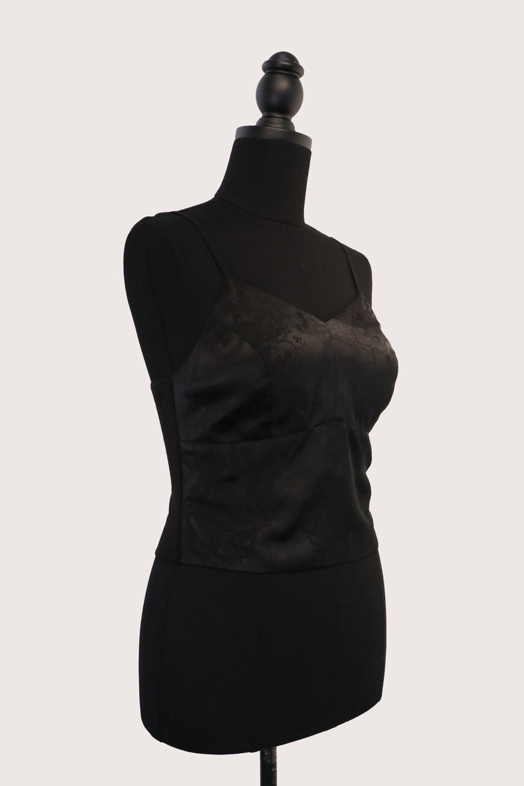 Silk Jacquard Satin Camisole Vest 真絲提花緞吊帶短背心