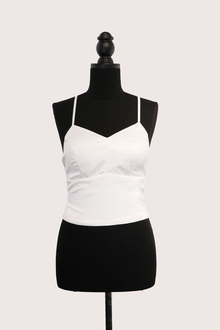 Silk Jacquard Satin Camisole Vest 真絲提花緞吊帶短背心