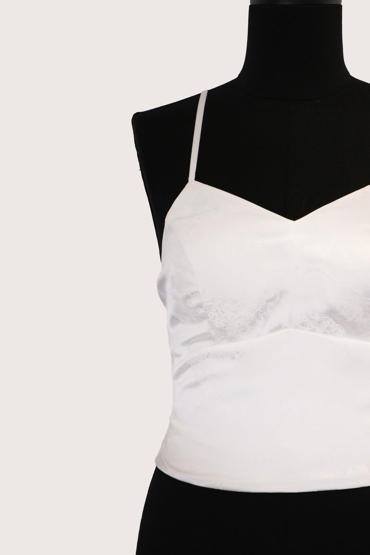 Silk Jacquard Satin Camisole Vest 真絲提花緞吊帶短背心