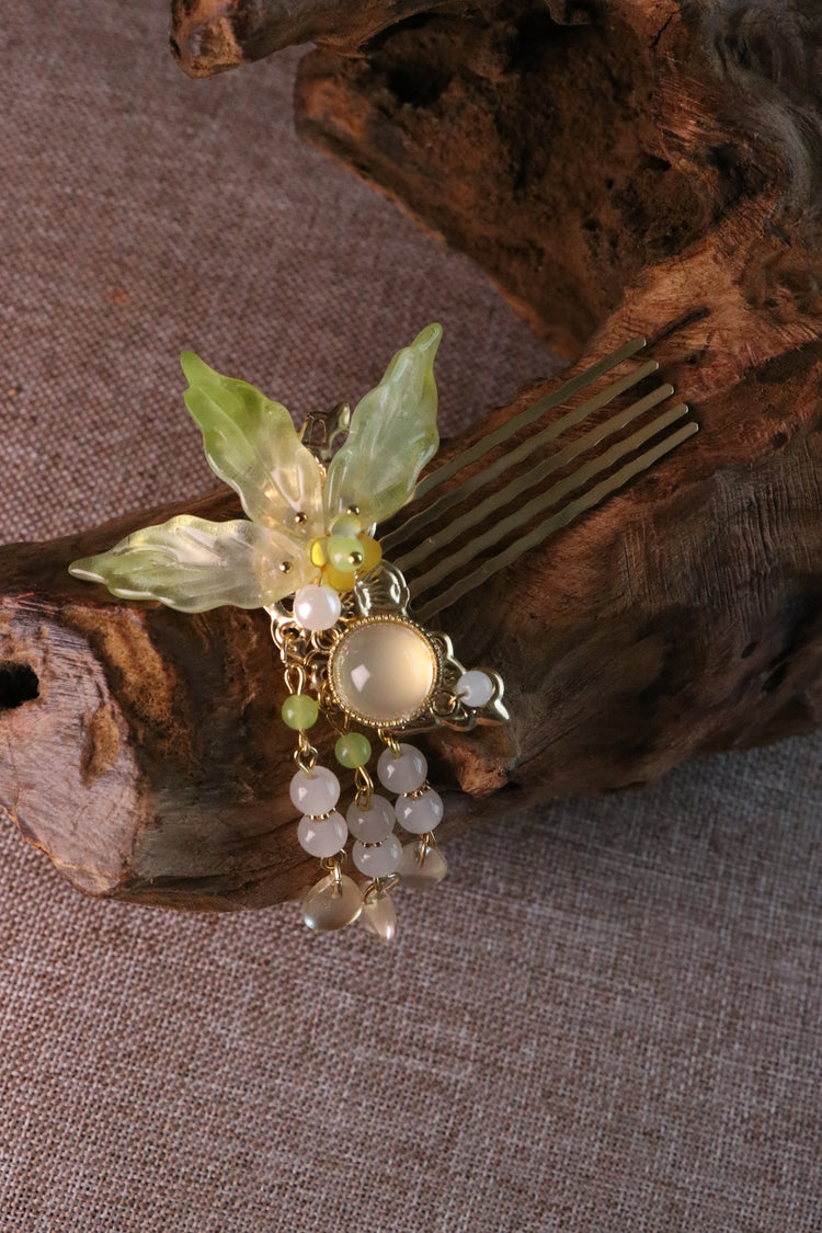 Jadeleaf Agate Hairpin 玉葉輕璨瑪瑙簪
