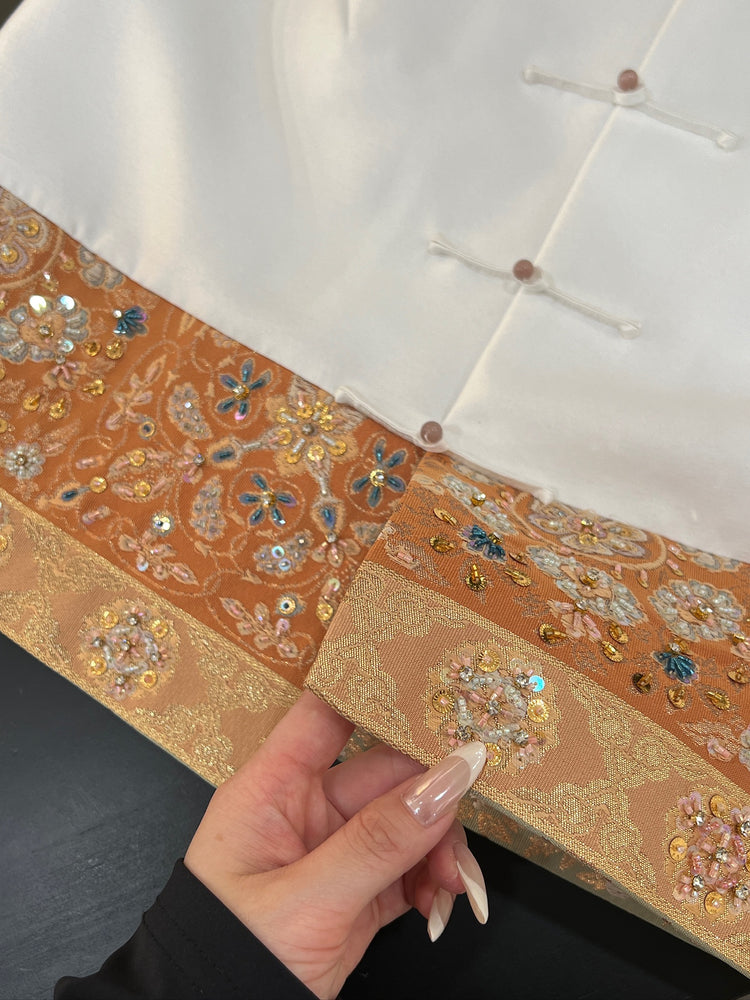 "Huameng" Nishijin Brocade Panel Vest (Exclusive Piece) 華夢西陣織拼接馬甲(孤品)