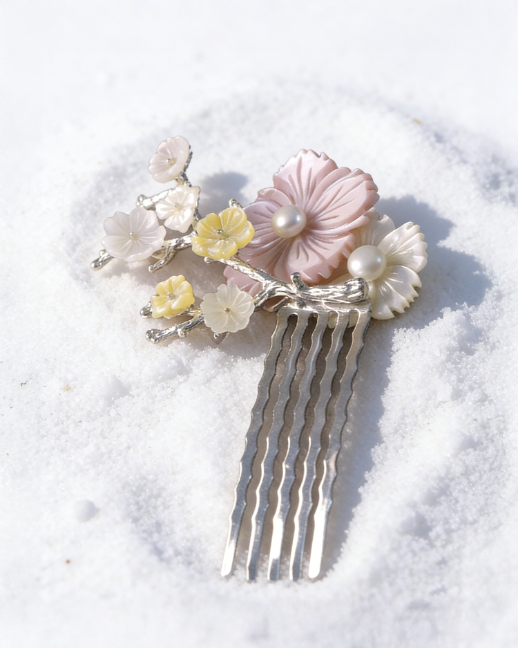 Blossom Mist Agate Hairpin 春曉貝語瑪瑙簪