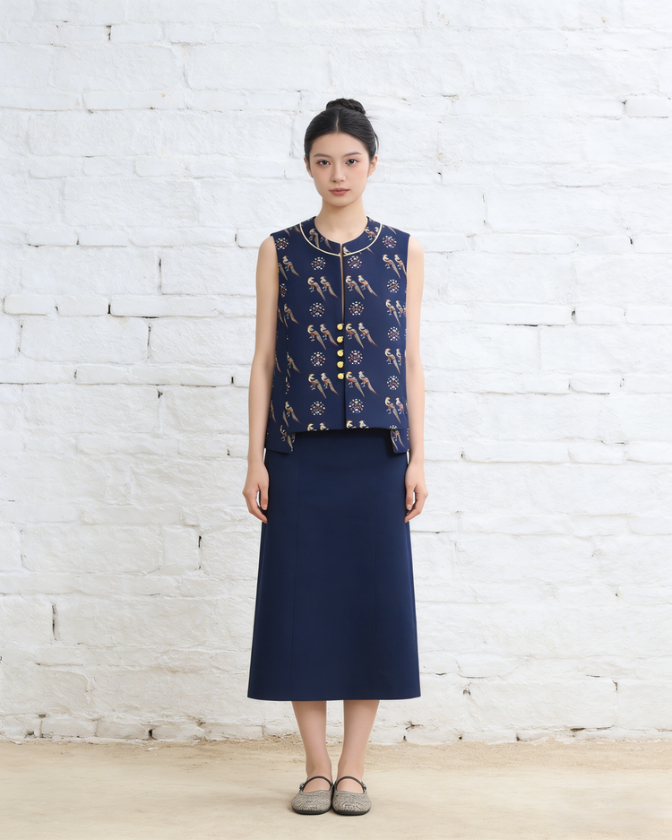 Golden Feather Brocade Vest 金羽提花馬甲