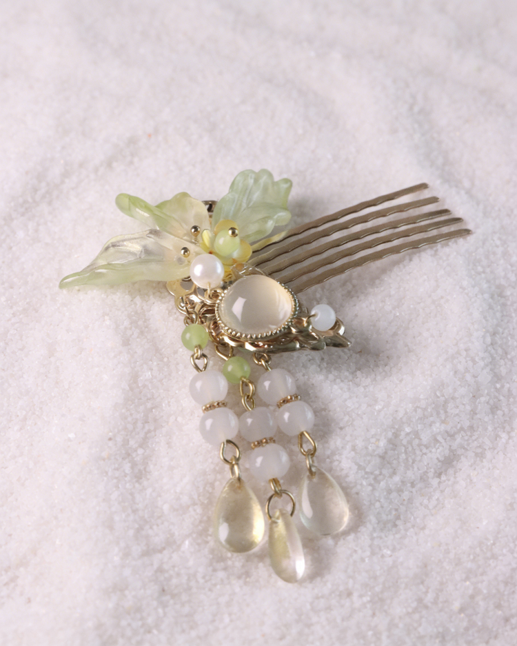 Jadeleaf Agate Hairpin 玉葉輕璨瑪瑙簪