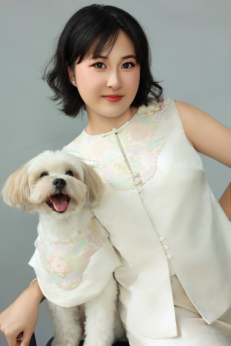 Winter Frost White Pet Vest 冬霜白色狗狗馬甲