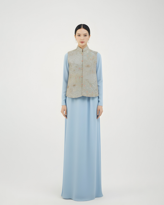 Golden Violet Layered Brocade Nishijin Vest (Exclusive Piece) 金紫疊影西陣織馬甲(孤品)